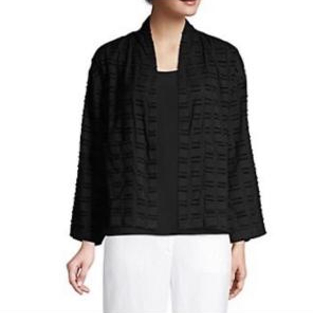 Eileen Fisher Soffo Black Kimono Jacket Size 1X